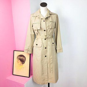 Vintage 1970s Jofeld Classic Khaki Trench Coat